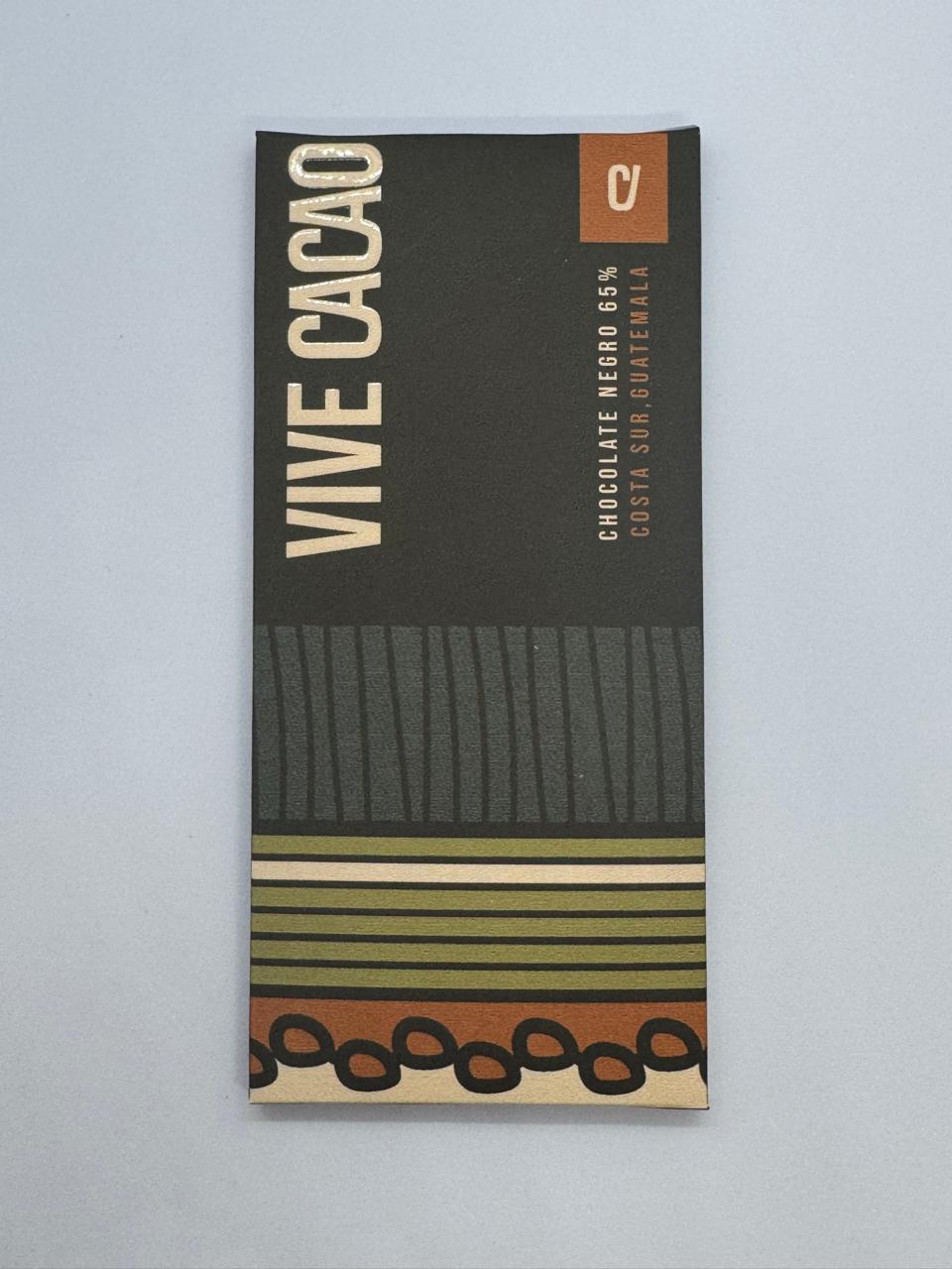 Vive Cacao 65% Dark Chocolate Bar - Costa Sur, Guatemala